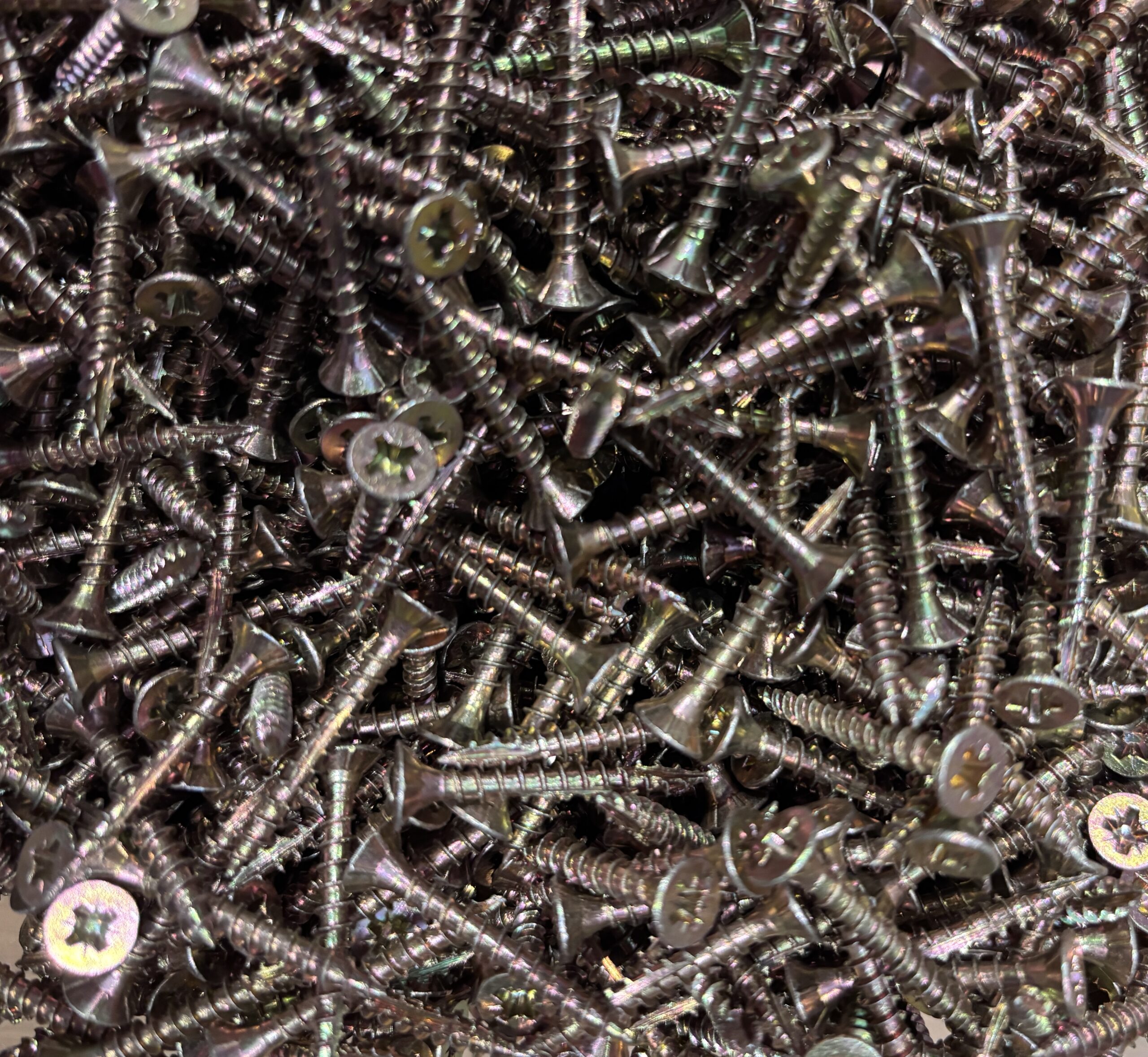 IMPACT WOOD SCREWS – ZINC & YELLOW PASSIVATED – 4.0 × 30MM (TUB ~1500)