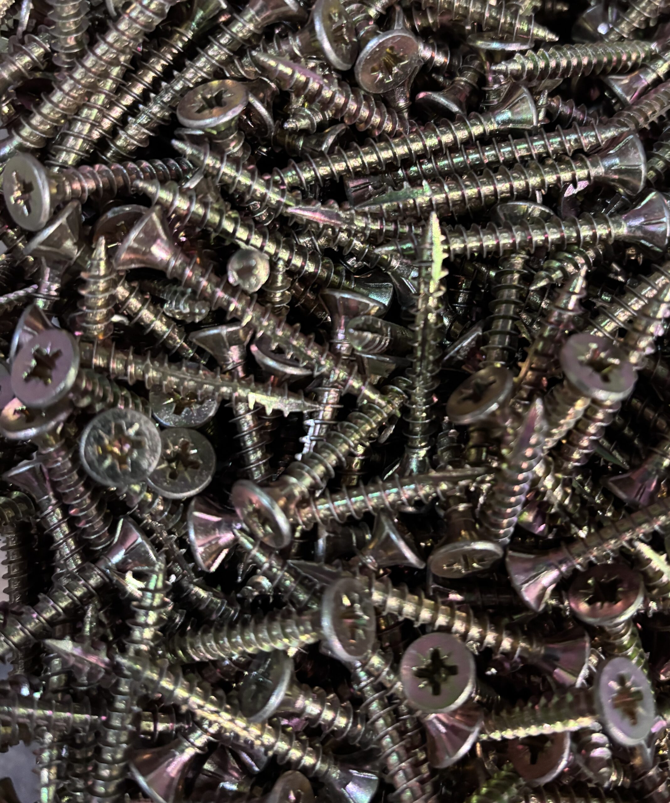 IMPACT WOOD SCREWS – ZINC & YELLOW PASSIVATED – 5.0 × 40MM (TUB ~800)