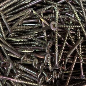 IMPACT WOOD SCREWS – ZINC & YELLOW PASSIVATED – 5.0 × 80MM (TUB ~1000)