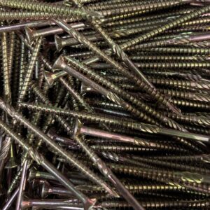 IMPACT WOOD SCREWS – ZINC & YELLOW PASSIVATED – 5.0 × 100MM (TUB ~800)